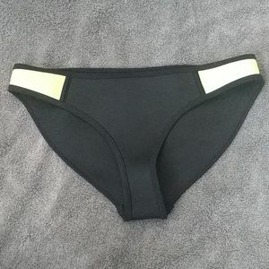 Xlarge triangl bikini bottom black and yellow